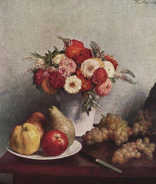 Henri Fantin-Latour Stilleben mit Blumen und Fruchten china oil painting image